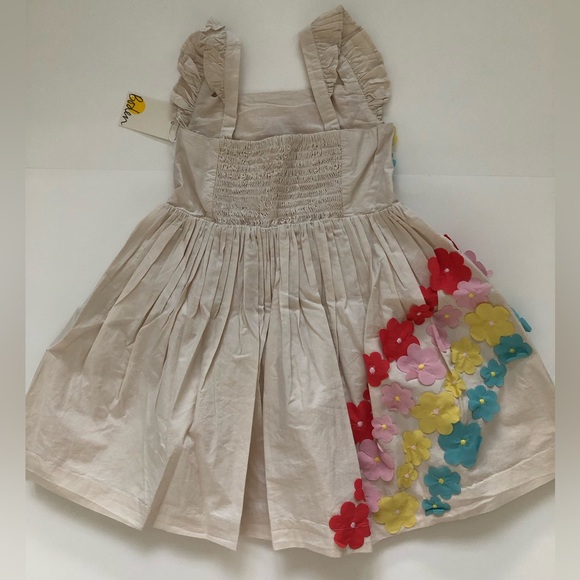 NWT Mini Boden Flutter Flower Rainbow Dress - Picture 8 of 8